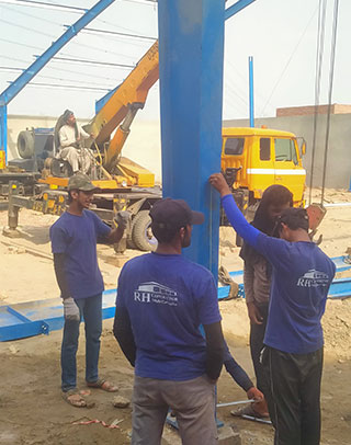 Marquee shed installation